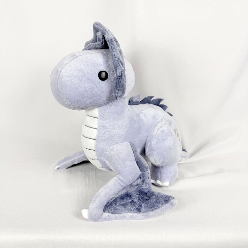 Bellzi Wyveri the Wyvern Grey/Blue Posable Weings Plush Toy
